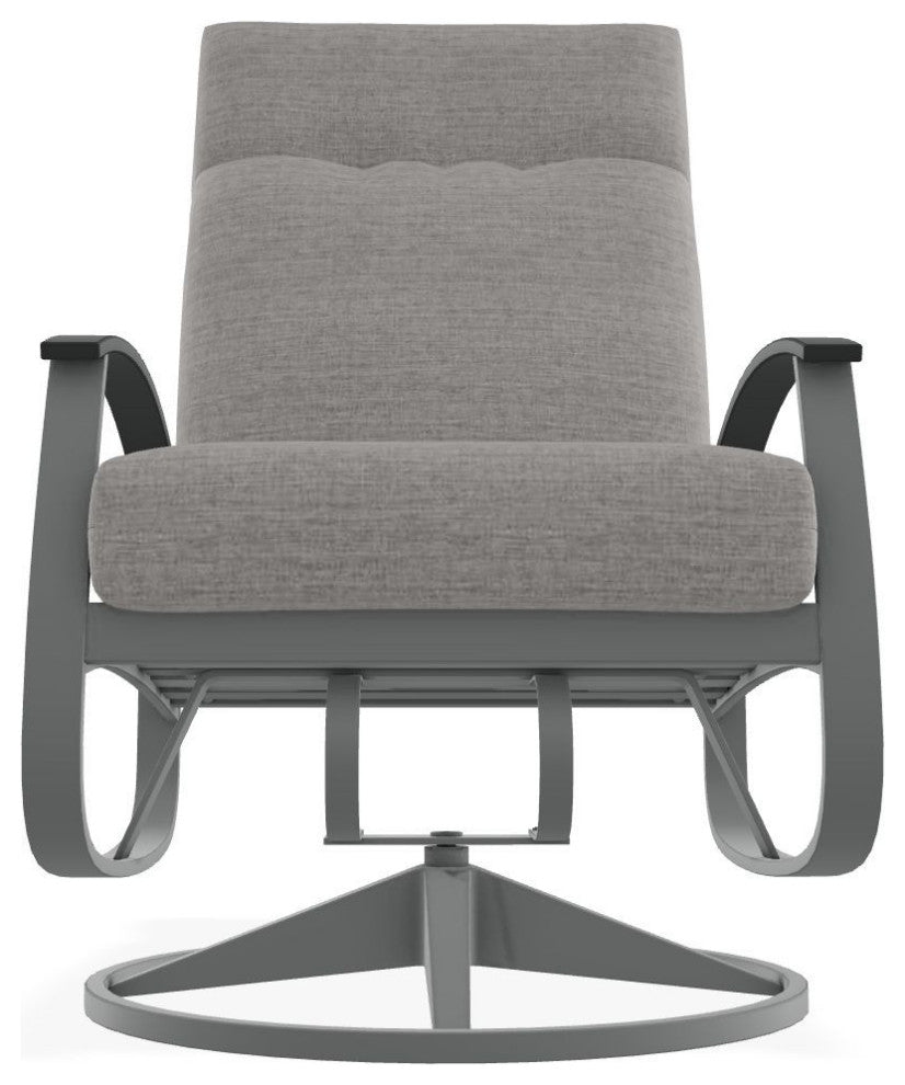 Belle Isle Cushion Deep Seat Outdoor Swivel Rocker, Graystone/Graphite