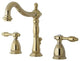 Kingston Brass Widespread Bathroom Faucet With Retail Pop-Up, Polished Brass