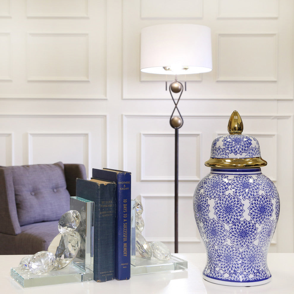 Sagebrook Home Crystal Diamond Bookends, Set of 2