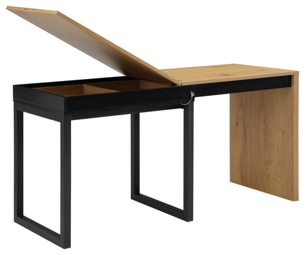 Loft Lyfe Arwen Desk, Extendable, Space Saving Design, Natural/Black