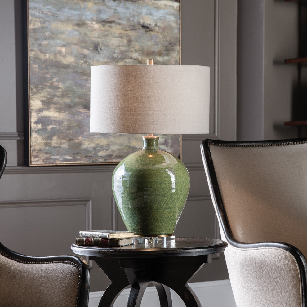 New Uttermost Elva Emerald Table Lamp