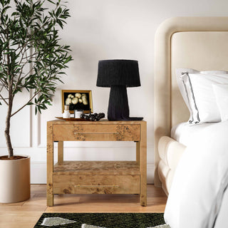 Brandyss Nightstand, Honey Burl