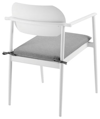 Aeris Stackable Aluminum Dining Armchair Set of 2, White