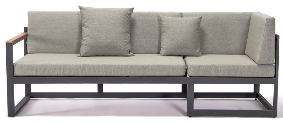 LeisureMod CSLW-80R Chelsea Sectional Adjustable Headrest&Coffee Table Cushions
