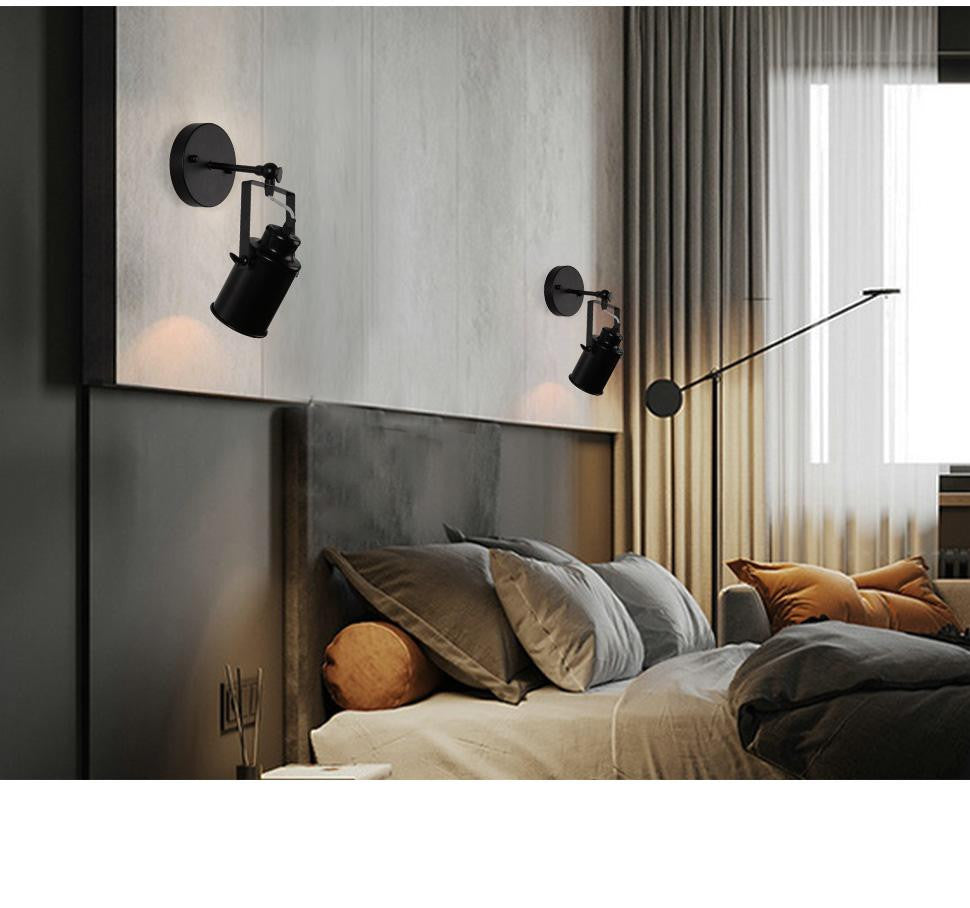 Adjustable track lighting black ceiling light fixture swing wall sconce