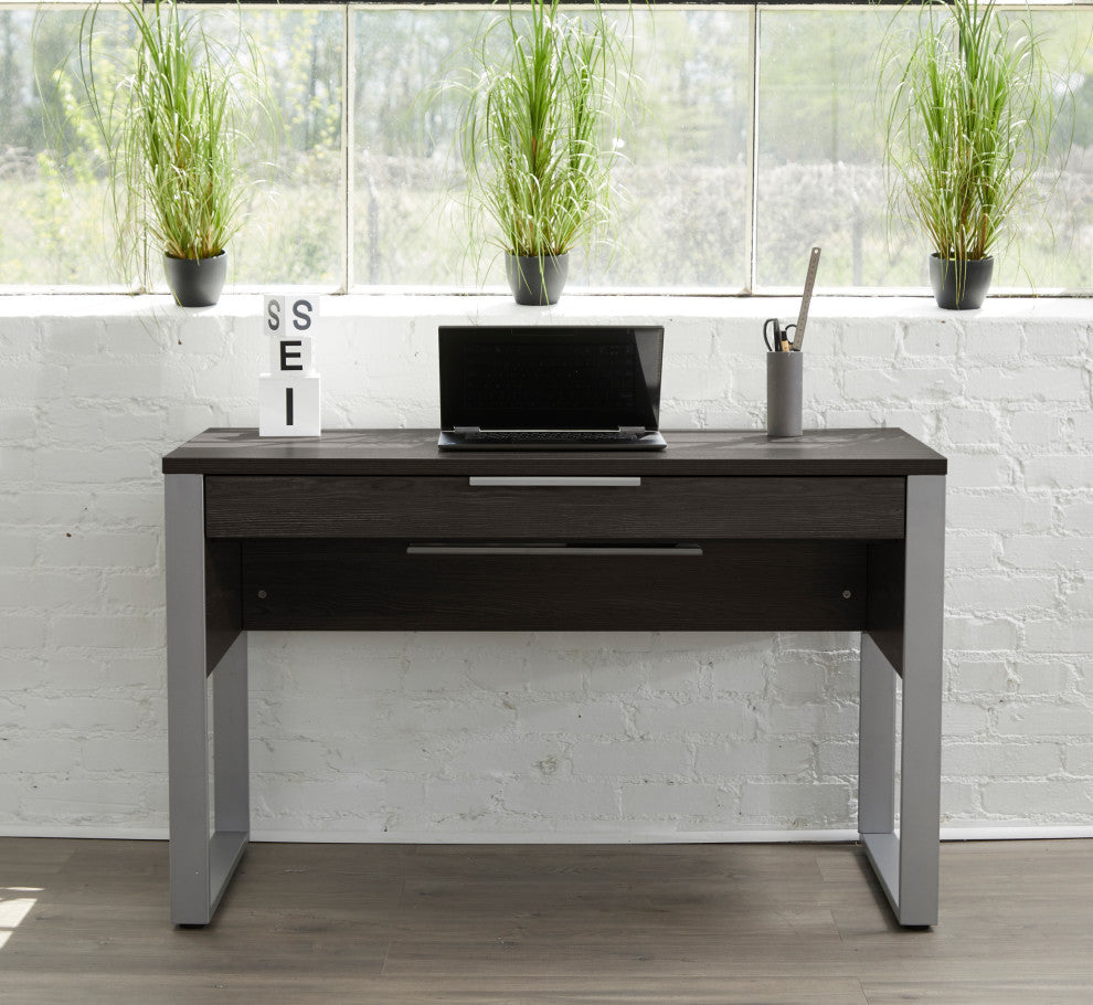 K150 Home Desk 47x24", Gray, Espresso