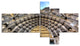 Facade of the Dom Church in City, Cityscape Art Canvas Print, 60"x32", 5 panels