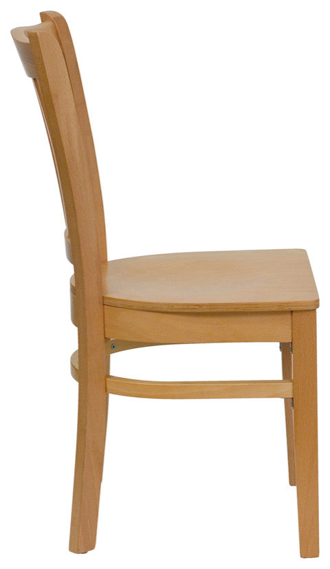 Flash Furniture Hercules Vertical Slat Back Restaurant Dining Chair