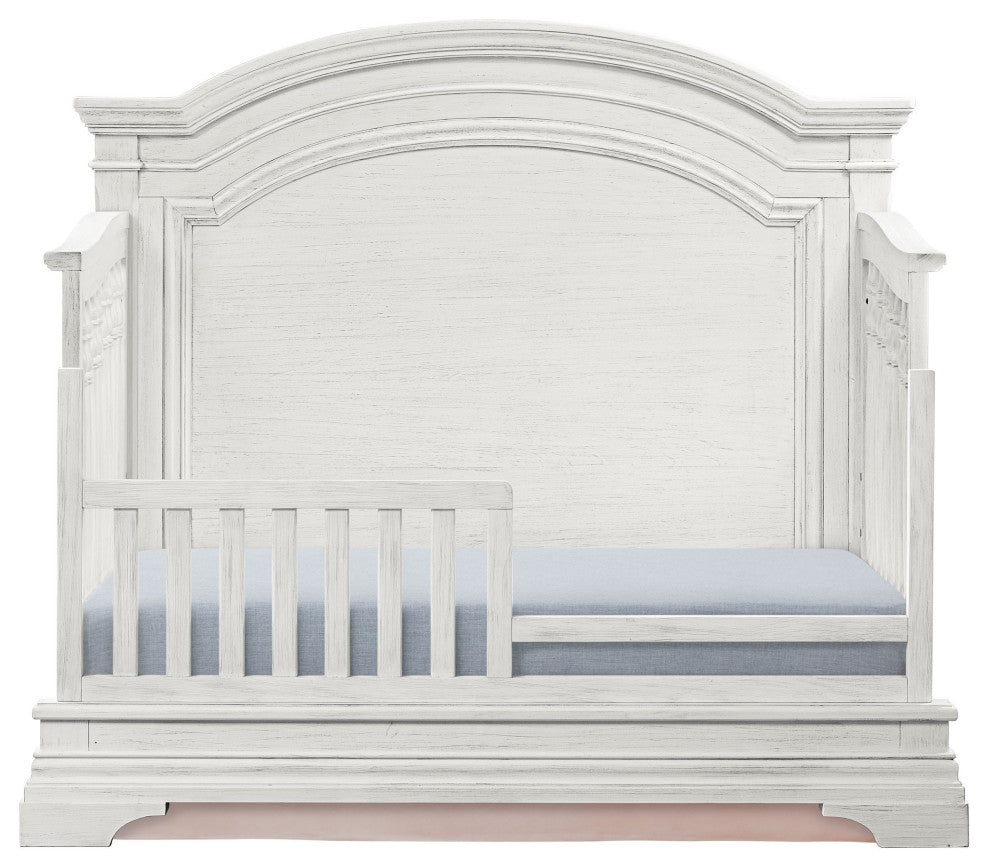 Olivia 60"W Wood Convertible Crib, Brushed White