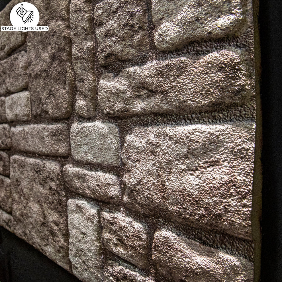 Faux Stone Brick 3D Wall Panels, Gray, Sample 10x10"