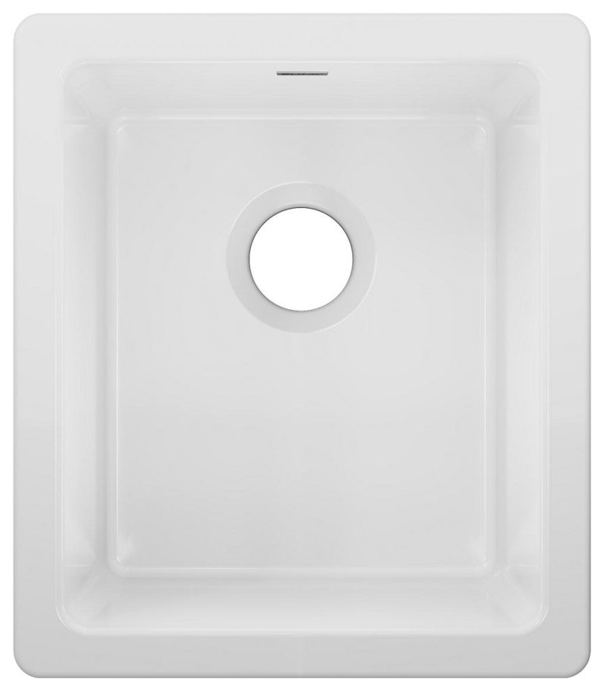 SWU1517WH Elkay Fireclay 16-7/16" Undermount Bar Sink, White