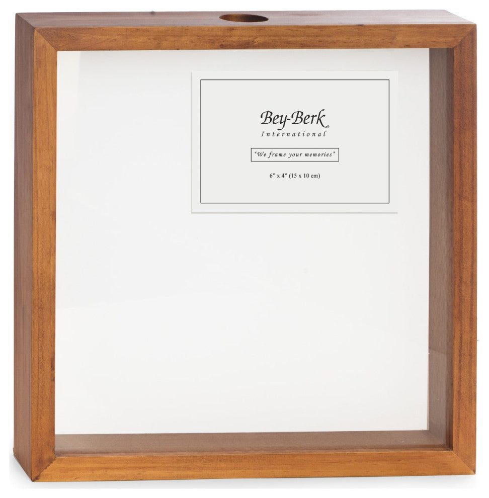 Bottle Cap Shadow Box, Wall Hooks and Mat, 4"x6" Picture