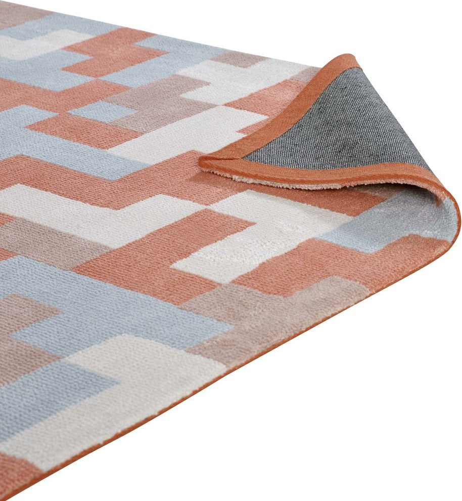 Andela Interlocking Block Mosaic 5x8 Area Rug
