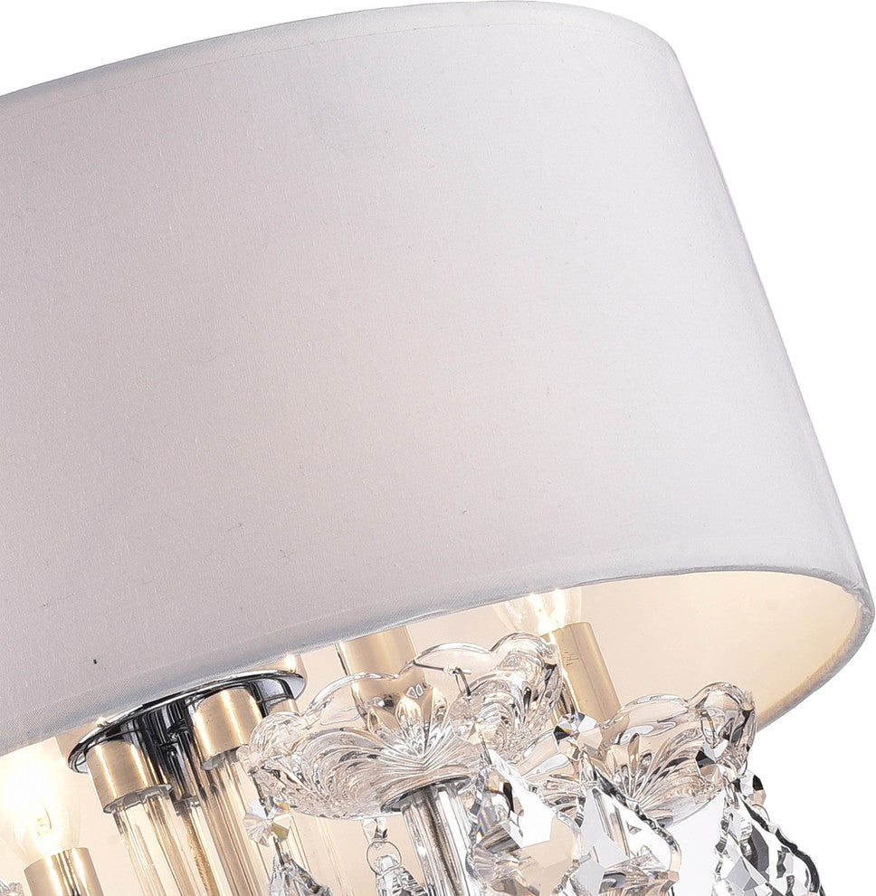 Anona 4-Light White Drum Chandelier