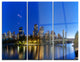 "Calgary Skyline" Photography Metal Wall Art, 3 Panels, 36"x28"