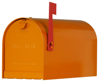 Mid Modern Rigby Curbside Mailbox, Orange