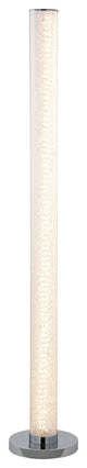 Benzara BM240869 Column Style Floor Lamp With Sandrock Acrylic Tube, Clear