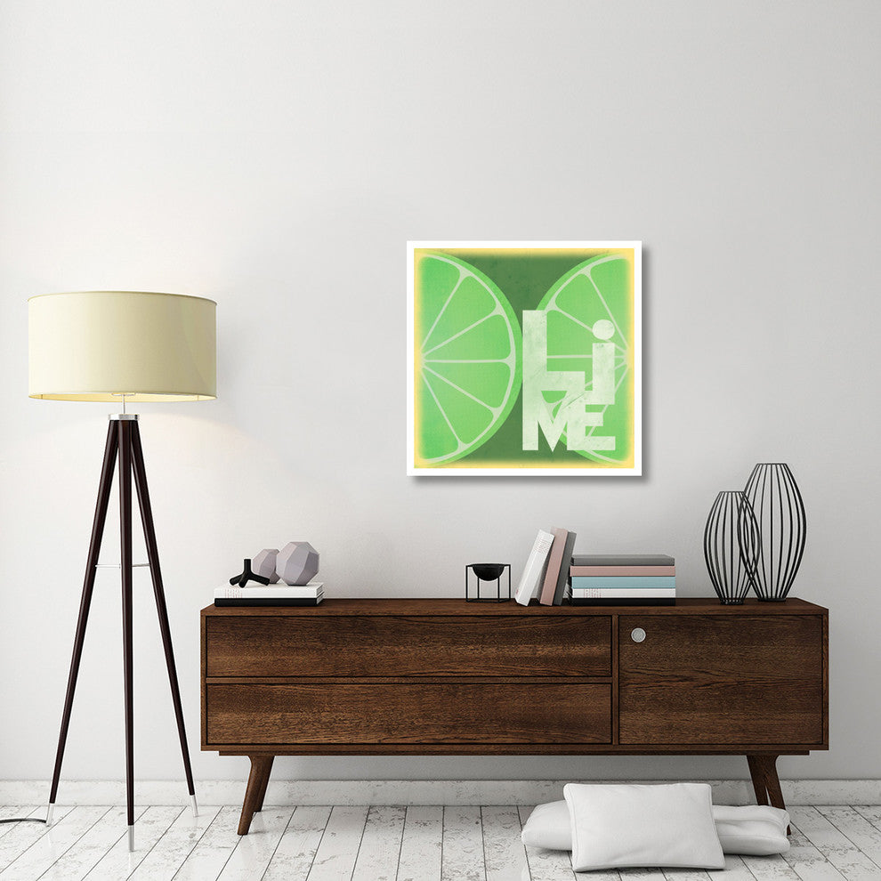 "Citrus - Lime" Digital Paper Print by BG.Studio, 32"x32"