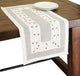 Classic Holly Embroidered Christmas Mini Table Runner, 12"x28"