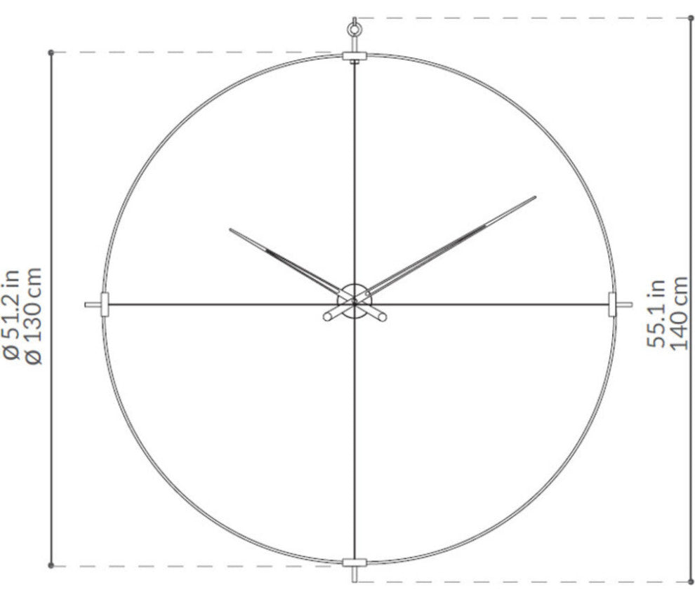 Nomon Delmori N Clock | Black