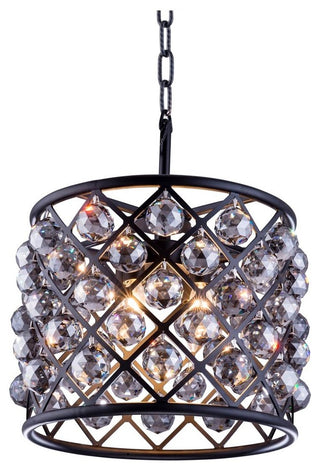1206 Madison Collection Pendent Lamp, Silver Shade, Mocha Brown