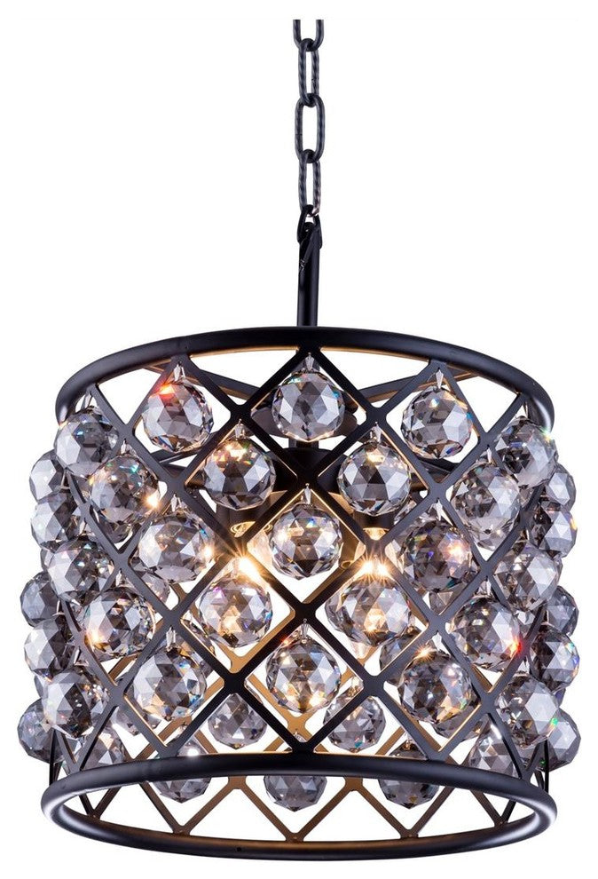 1206 Madison Collection Pendent Lamp, Silver Shade, Mocha Brown