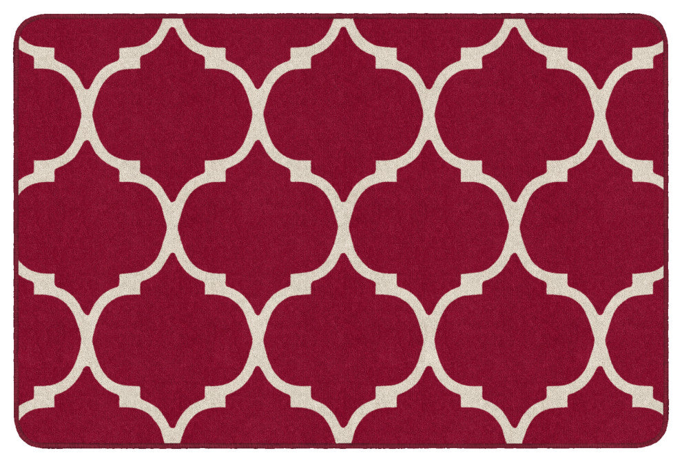 Flagship Carpets FA1377-34FS 6x9 Trellis Red Rug