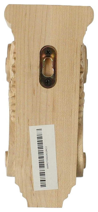 3 1/2"W x 4 3/8"D x 7 7/8"H Small Grape Bunches Corbel, Alder
