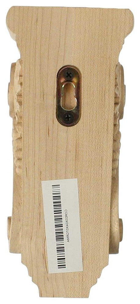 3 1/2"W x 4 3/8"D x 7 7/8"H Small Grape Bunches Corbel, Alder