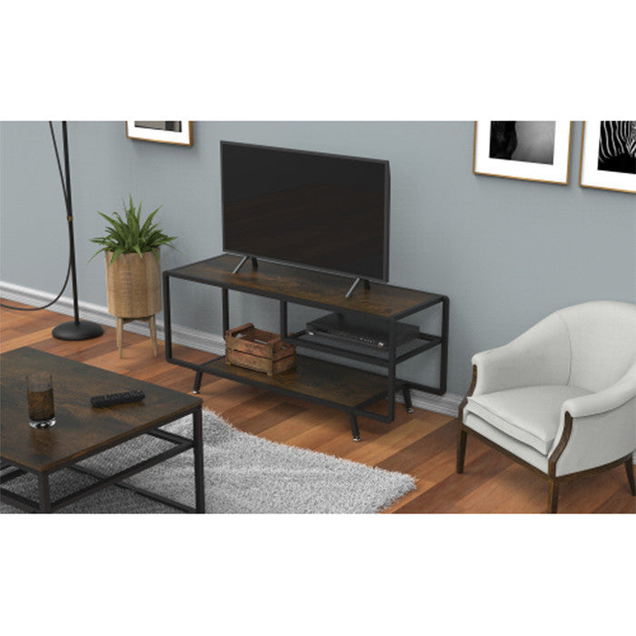 Modern Entertainment Center wood Media Console Table with Open Shelving