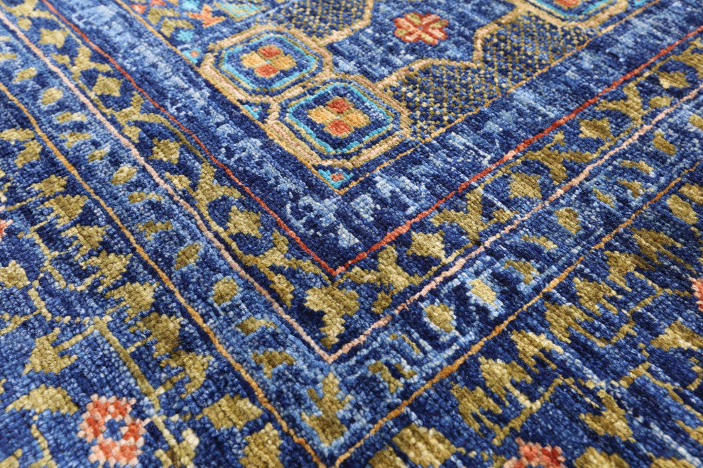5' 8" X 7' 11" Hand Knotted Mamluk Geometric Wool Rug - Q12264
