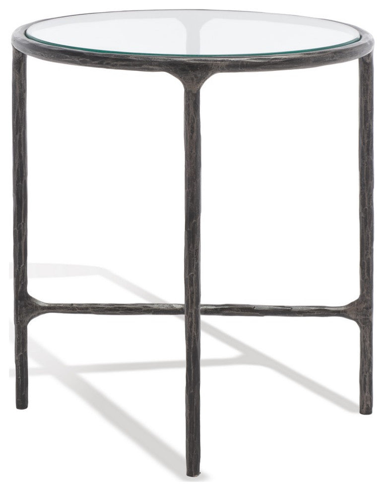 Safavieh Couture Jessa Forged Metal Round End Table, Black
