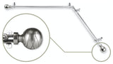 Arman Corner Window Curtain Rod, Satin Nickel, 28"-48"