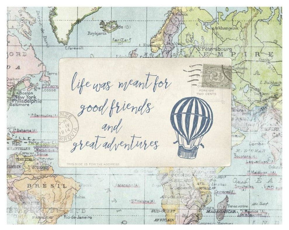 "Travel Posts III" Digital Paper Print by Katie Pertiet, 26"x22"