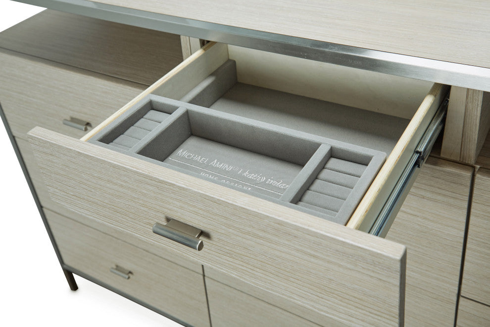 Aico Amini Silverlake Village Dresser in Washed Oak