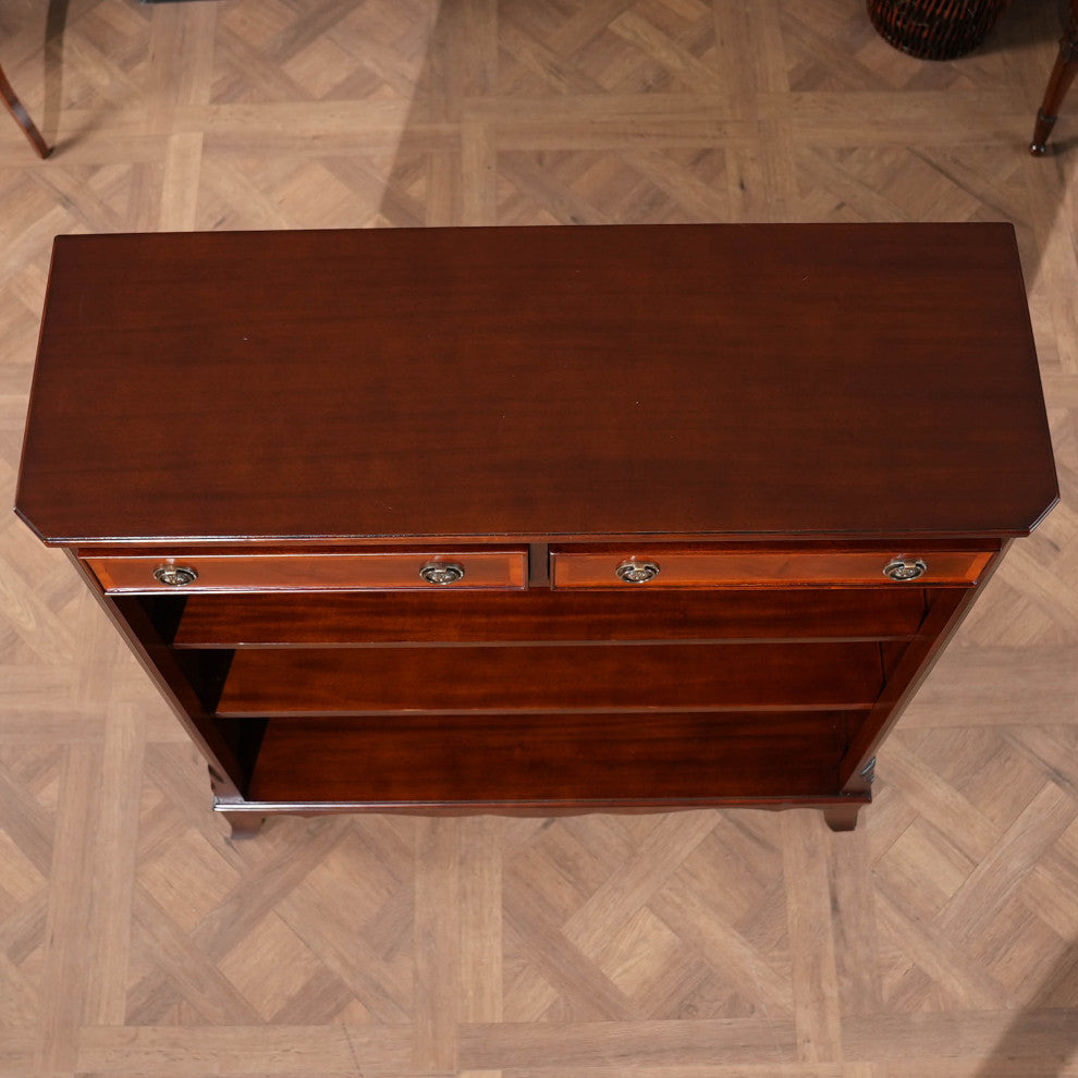 Banded Mahogany Bookcase