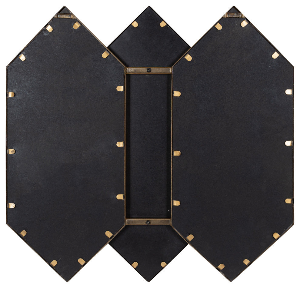 Diaz Framed Wall Mirror, Gold 28x27