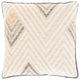 Surya Mila Beige Pillow Shell With Down Insert 18"H X 18"W