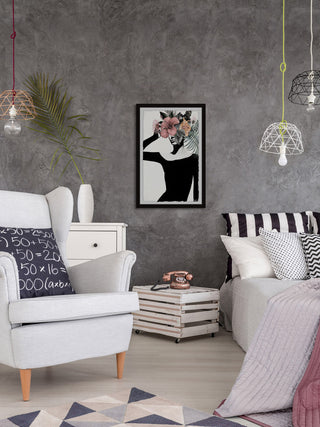 "Tropical Lady" Framed Painting Print, 16"x24"