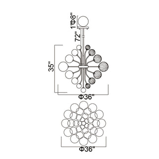 Pallocino 27 Light Chandelier With Chrome Finish