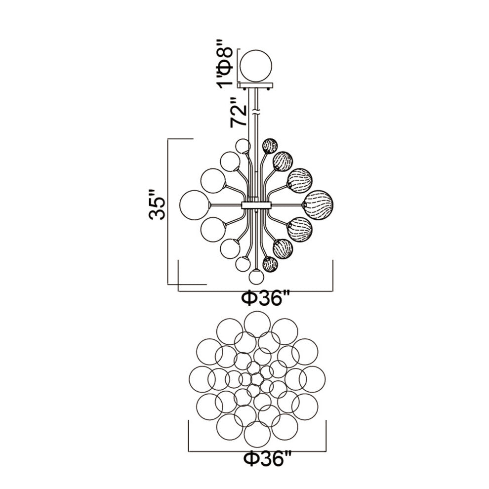 Pallocino 27 Light Chandelier With Chrome Finish