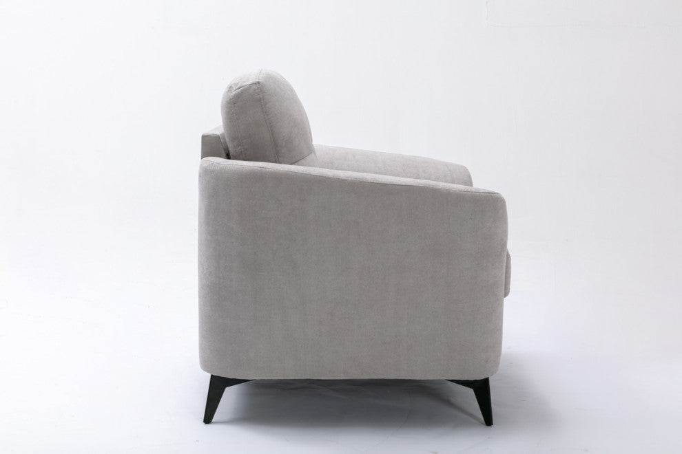 Callie Woven Fabric Chair, Light Gray