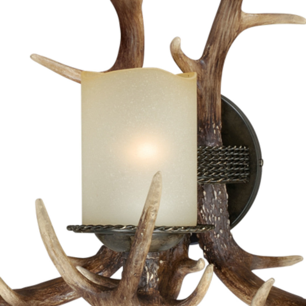Yoho 3-Light Antler Vanity Black Walnut