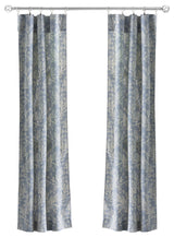 Lexington Leaf Tailored Panel Pair, Blue, 56" X 63"