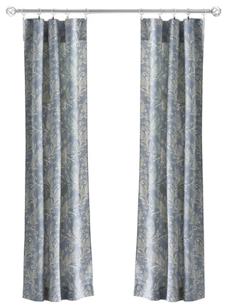 Lexington Leaf Tailored Panel Pair, Blue, 56" X 63"