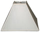 Square Sharp Corner Basic Lampshade, White