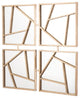Frame Wall Mirror, Glass, Steel Metal, Gold, Bedroom Living