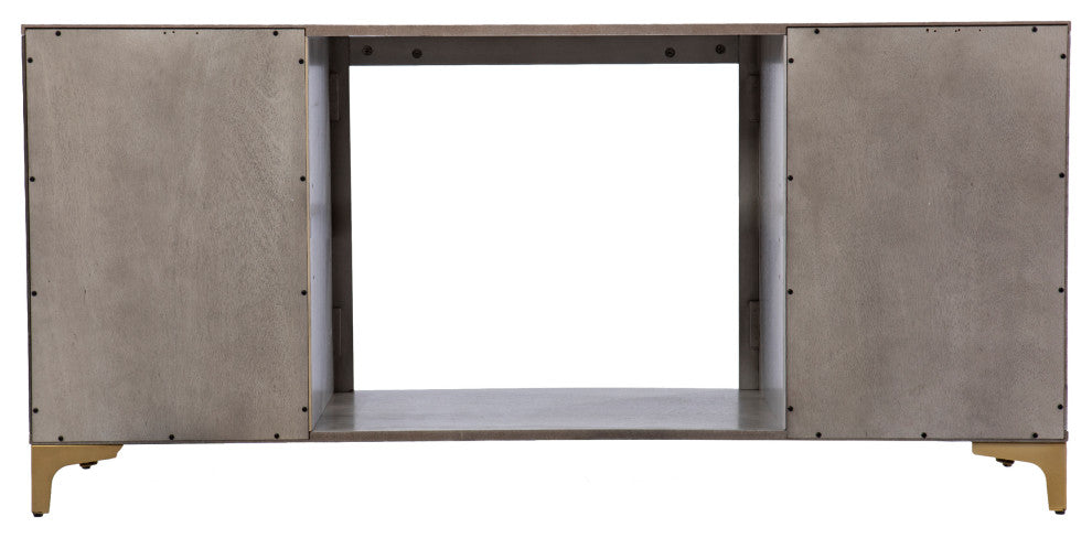 Fareham Color Changing Fireplace w/ Media Storage