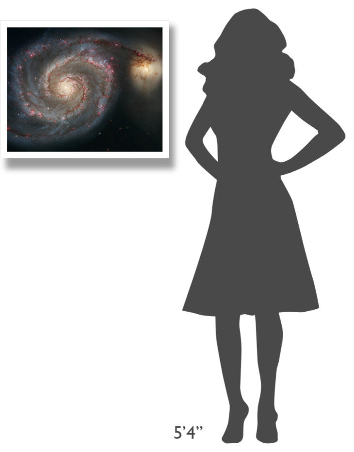 "M51 - The Whirlpool Galaxy" Digital Paper Print by NASA, 26"x22"