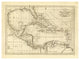 "Chart of the West Indies, 1811" Digital Paper Print by Mathew Carey, 24"x18"